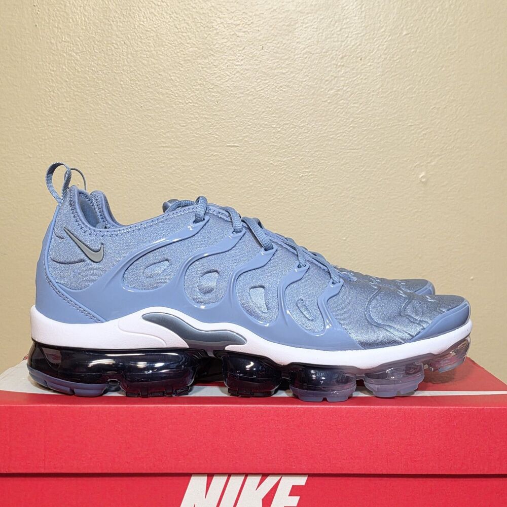 Nike Air Vapormax Plus Work Blue Cool Grey White 924453-402 Men's Size 11.5